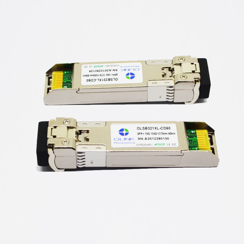 Generic 10GBASE-BX SMF SFP+ Fiber Transceiver 1330nmTX / 1270nmRX 60km
